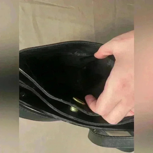 Etienne Aigner Leather Shoulder Bag - Black - One Size - Picture 9 of 17